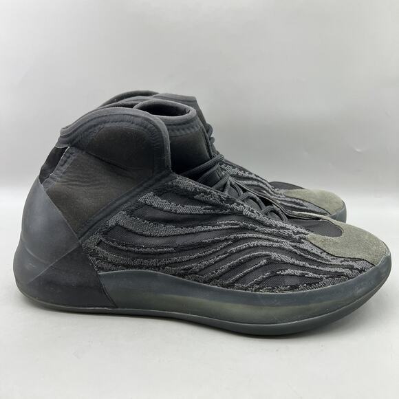 Adidas Yeezy QNTM Onyx Shoes Mens Size 12.5 Black Basketball Athletic Sneakers